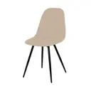 Стул Mebel Square Ted 43x87x42 см велюр цвет бежевый