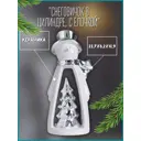 Новогодняя фигурка Simaland Снеговичок в цилиндре с ёлочкой серебро 23.7x8.2x10.9 см