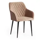 Кресло Tetchair Bremo 55x83x58 см ткань цвет бежевый/черный