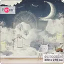 Фотообои флизелиновые Bartonwall 300x270 см Луна Ночной город