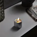 Светящаяся электрическая фигура Свеча серебристая для дома Luazon lighting 1 ламп h 6 см бесцветный/прозрачный