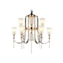 Люстра потолочная AMBRELLA LIGHT TR3250 Traditional 9 ламп 23 м² цвет золото