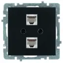 Розетка RJ45 встраиваемая Nilson Touran-Alegra-Thor 24380447 цвет матовый черный