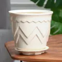 Горшок цветочный Арго 2 Simaland 20.5 см 17 см 2.8 л керамика белый без автополива с блюдцем