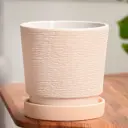 Горшок цветочный Нест Simaland 16.5 см 17 см 1.9 л керамика бежевый без автополива с блюдцем