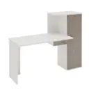 Компьютерный стол Мэрдэс Скл-прям120+шк бен 160x124x60 см ЛДСП цвет серый дуб, белый жемчуг