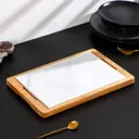 Блюдо сервировочное Magistro Marble 23x2x36 см мрамор цвет белый