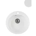 Врезная мойка Reflexion RX1350WH 0x50.5x19 см кварц цвет белый
