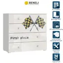Комод Beneli Модерн квадро 4 ящика 100x48.5x93 см ДСП цвет серый
