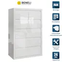 Комод Beneli Норден 6 ящиков 80x40x121.3 см ДСП цвет белый