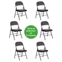 Стул Tetchair Folder 79x47x46 см искусственная кожа цвет черный