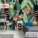 Фотообои флизелиновые Bartonwall 400x270 см 3d Тропики Животные