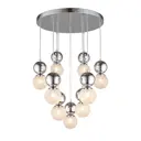 Люстра подвесная Aployt Apl.190.30.367 9 ламп 18 м² цвет хром