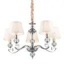 Люстра подвесная Omnilux Oml-150-30427 5 ламп 10 м² цвет хром