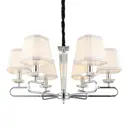 Люстра подвесная Omnilux Oml-160-30588 6 лампы 12 м² цвет хром