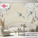 Фотообои флизелиновые Barton Wall 500x270 см Растения Цветы Птицы N136