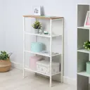 Стеллаж ЗМИ 67x114x30 см нагрузка до 5 кг ЛДСП цвет белый