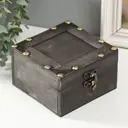 Шкатулка С уголками и заклепками Герцог 11.3x11.5x6.8 см