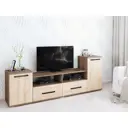 Тумба под телевизор Тэкс Парус 200x75x38 см ЛДСП цвет дуб сонома/ясень шимо светлый