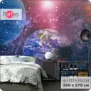 Фотообои флизелиновые Bartonwall 500x270 см Космос K20505
