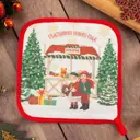 Прихватка 19x19 см Этель Новогодняя ярмарка хлопок цвет зеленый