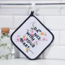 Прихватка 17x17 см Доляна Beautiful хлопок цвет белый