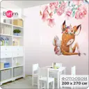 Фотообои флизелиновые Bartonwall 200x270 см Животные Заяц и Оленёнок