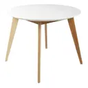 Стол круглый R-Home Лунд 86x74.50x86 см МДФ цвет белый мрамор/бук