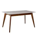 Стол прямоугольный R-Home Лунд 140-180x75x80 см МДФ цвет белый/орех