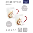 Набор кружек 2 шт 340 мл Nouvelle 1620137-1-Н2 фарфор цвет белый,красный
