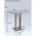 Кухонный стол квадратный Capsula Mebel 238444 73x75x73 см ЛДСП цвет ясень шимо светлый
