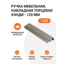Мебельная ручка-профиль Jet Хэнди Никель брашированный 96 мм 7 шт.