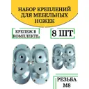 Набор металлических креплений для ножек 8 шт.