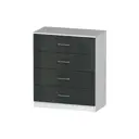 Комод Furnistyle 10728 4 ящика 80x40x90 см ЛДСП цвет разноцветный