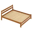 Кровать Solarius 120molha-190-full 120x190 см массив сосны цвет ольха