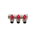 Коллектор резьбовой Aqualink 3/4" х 1/2" внутренний с 3 шаровыми кранами