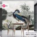 Фотообои флизелиновые Barton Wall 300x270 см Растения Птица N142