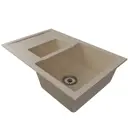 Врезная мойка Mixline ML-GM22 (328) NEW 49x77x19 см искусственный камень цвет бежевый