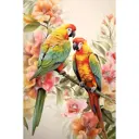 Картина на холсте Попугаи 40x60 см