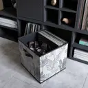 Короб Spaceo Kub 31x31x31 см 27.44 л полиэстер цвет черно-белый