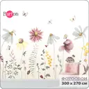 Фотообои флизелиновые Barton wall 300x270 см Цветы Бабочки K294