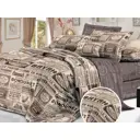 Комплект постельного белья Эльф De Luxe 145 Ньюс, двуспальный, сатин, разноцветный