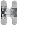 Петля скрытая Otlav для компланарных дверей универсальная 3D 130x32/25 мм 60 кг цамак и алюминий 4 накладки серебро матовое