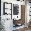 Шкаф подвесной Comforty Порто 00-00009323cf 48.5x80см цвет дуб темно-коричневый