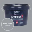 Краска для стен и потолков моющаяся Husky Interio 7 матовая цвет серый RAL 7046 2.5 л