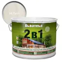 Антисептик защитно-декоративный лессирующий Акватекс 2 в 1 полуматовый цвет белый 9 л