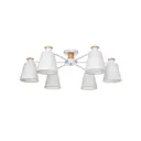 Люстра потолочная Lamplandia Textile L1494, 6 ламп, 18 м², цвет белый
