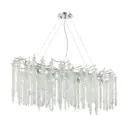 Люстра подвесная хрустальная Сонекс 1042712.12 12 ламп 24 м² цвет серебристый