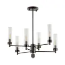 Люстра на штанге Lumion 330256.c 6 ламп 12 м² цвет черный