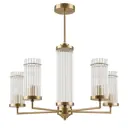 Люстра потолочная Lumion 363975.5 5 ламп 10 м² цвет латунь